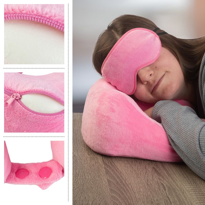 Home-Complete Travel Neck Pillow Set, 4 of 8