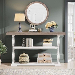Hommoo 55 inch Long 3 Tier Console Table with Storage Shelves - 1 of 4