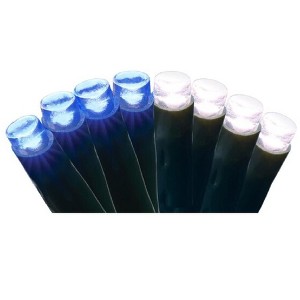 GE Color Choice 150 LED Dual Color Microbright String Lights Blue/Cool White - 1 of 4
