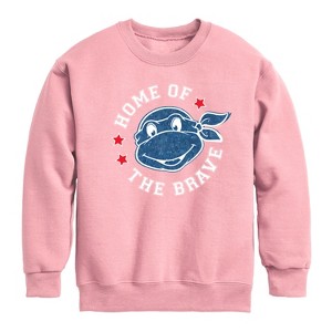 Boys' - Teenage Mutant Ninja Turtles - Born Raised USA Graphic Long Sleeve Fleece Sweatshirt - 1 of 4