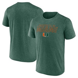 NCAA Miami Hurricanes Men's Heather Poly T-Shirt - 1 of 3