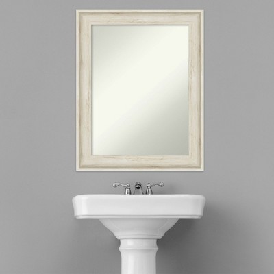 Regal Birch Cream Rustic Whitewash Bathroom Vanity Mirror 22.75x28.75in