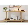 Wood Narrow Console Table with Storage, Minimalist Entryway Table with Streamlined Desktop Design for Hallway and Entryway - 4 of 4
