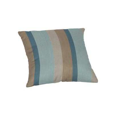 Casual Cushion Patterned Sunbrella Fabric 1-Piece Indoor/Outdoor Square Throw Pillow,15"W x 15"L