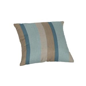 Casual Cushion Patterned Sunbrella Fabric 1-Piece Indoor/Outdoor Square Throw Pillow,15"W x 15"L - 1 of 4