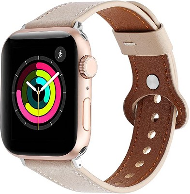  VEAQEE Band Compatible with Apple Watch 38mm 40mm 41mm 42mm  44mm 45mm 49mm for Women Men, Plaid Stripe Pattern Leather Wristbands for  Apple iWatch Series Ultra/Ultra2 9 8 7 6 5