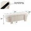 GDFStudio Candy Minimalist 51" Rounded Storage Ottoman Bench - 3 of 4