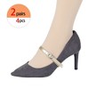 Allegra K Womens Elastic Detachable Buckle Shoe Ankle Straps Belt Band for Heels 33.5cm/13.19" 2 Pairs - 4 of 4