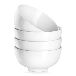 vancasso 4 Pieces Of Bowl,Porcelain Bowl,Plain White,Marble Grain,Round Bowl,Service For 4 People - 1 of 4