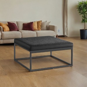 Ottoman Bench, Large Ottoman, Ottoman Coffee Table, Leather Footstool, Reversible Top, Padded Seat, Max. Load 660 lb - 1 of 4