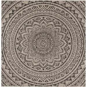 Courtyard CY8734 UV & Stain Resistant Non-Shedding Power Loomed Indoor/Outdoor Rugs - Safavieh - 1 of 4