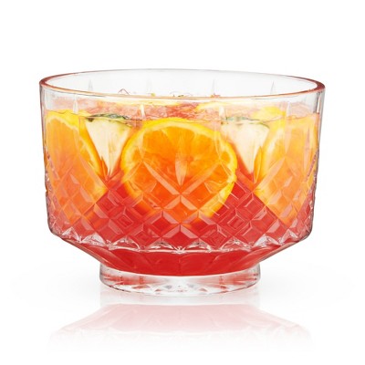Admiral Large Clear Crystal Punch Bowl for Parties