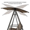 Kozyard Doris 2 Person Outdoor Patio Swing with Breathable Textilence Seat (Taupe) - 4 of 4