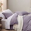 Duvet Cover Set 3pcs Prewashed Fabric Queen Size Bright White - Bedsure - 4 of 4
