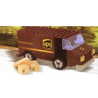 Image of UPS 122 Piece Package Car Construction Toy
