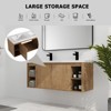 SEVOBAL Bathroom Storage Cabinets, Bathroom Vanity, 48 Inch Bathroom Vanity with Double Sink, Freestanding Bathroom Sink Cabinet with Soft Closing - 3 of 4