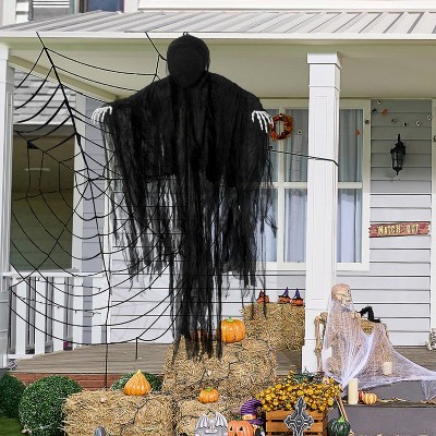 Joyfy 5 Ft Halloween Decorations Outdoor Dark Hanging Grim Reaper, Hanging Ghost for Haunted House Yard Outside Tree Porch Garden Party Décor
