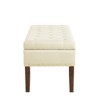 Lyngins 48" Plush Tufted Velvet Storage Bench, Upholstered Ottoman with Storage, Bed Bench with Nail Accents, Entryway Bench, Foot Stool - 3 of 4