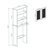 Akoasm Over The Toilet Bathroom Storage Cabinet With Rattan Doors,Open And Adjustable Shelf-Natural - 2 of 4
