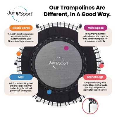 JumpSport 39" White Steel Frame Mini Fitness Trampoline