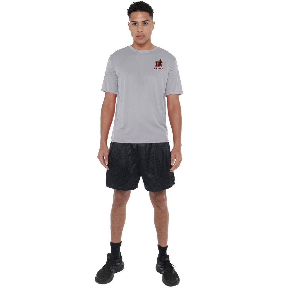 Men's Brown University Sport Active T-Shirt Left Chest Logo - thumbnail 3