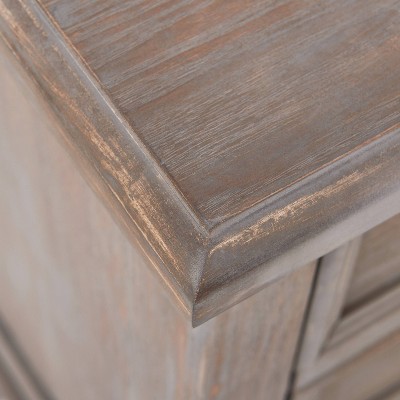 Elegant Farmhouse Light Gray 3-Drawer Storage Chest
