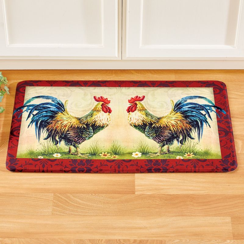 Collections Etc Decorative Country Kitchen Anti-Fatigue Foam Mat with Border with Skid-Resistant Backing, 2 of 4