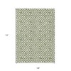 Green And Beige Geometric Washable Indoor Outdoor Area Rug - 3 of 4