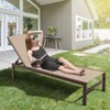 Tangkula Set of 2 Aluminum Patio Chaise Lounge Outdoor Adjustable Lounge Chair W/ 6-Position Backrest - 3 of 4