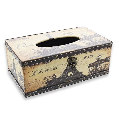 Le Juvo Paris Design Wood Rectangular Tissue Box Cover Holder