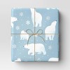 30” 25 sq ft Christmas Roll Wrap White Polar Bears on Blue - Wondershop™ - 2 of 3