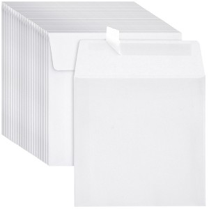 Best Paper Greetings 50 Pack Square Envelopes, 5.5 x 5.5, for Greeting Cards, Wedding Invitations, Self Adhesive Peel-Off-and-Stick (White) - 1 of 4