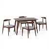 Christopher Knight Home Francie Mid Century Modern Fabric Upholstered 5 Piece Dining Set - 2 of 4