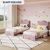 Upholstered Kids Bed Frame, Noise-Free Toddler Platform Bed Frame with Headboard and Storage Drawer, with Strong Wood Slats, No Box Spring Needed - 3 of 4