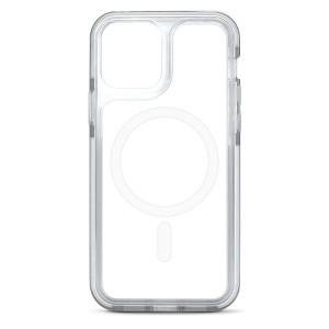iHome Velo Gloss Silicone Case for iPhone 12 Pro, MagSafe Compatible, Lightweight, Drop & Screen Protection, White/Clear - 1 of 4