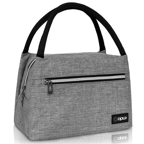 MIER Stylish Lunch Bag for Women Insulated Lunch Box Totes, Grey