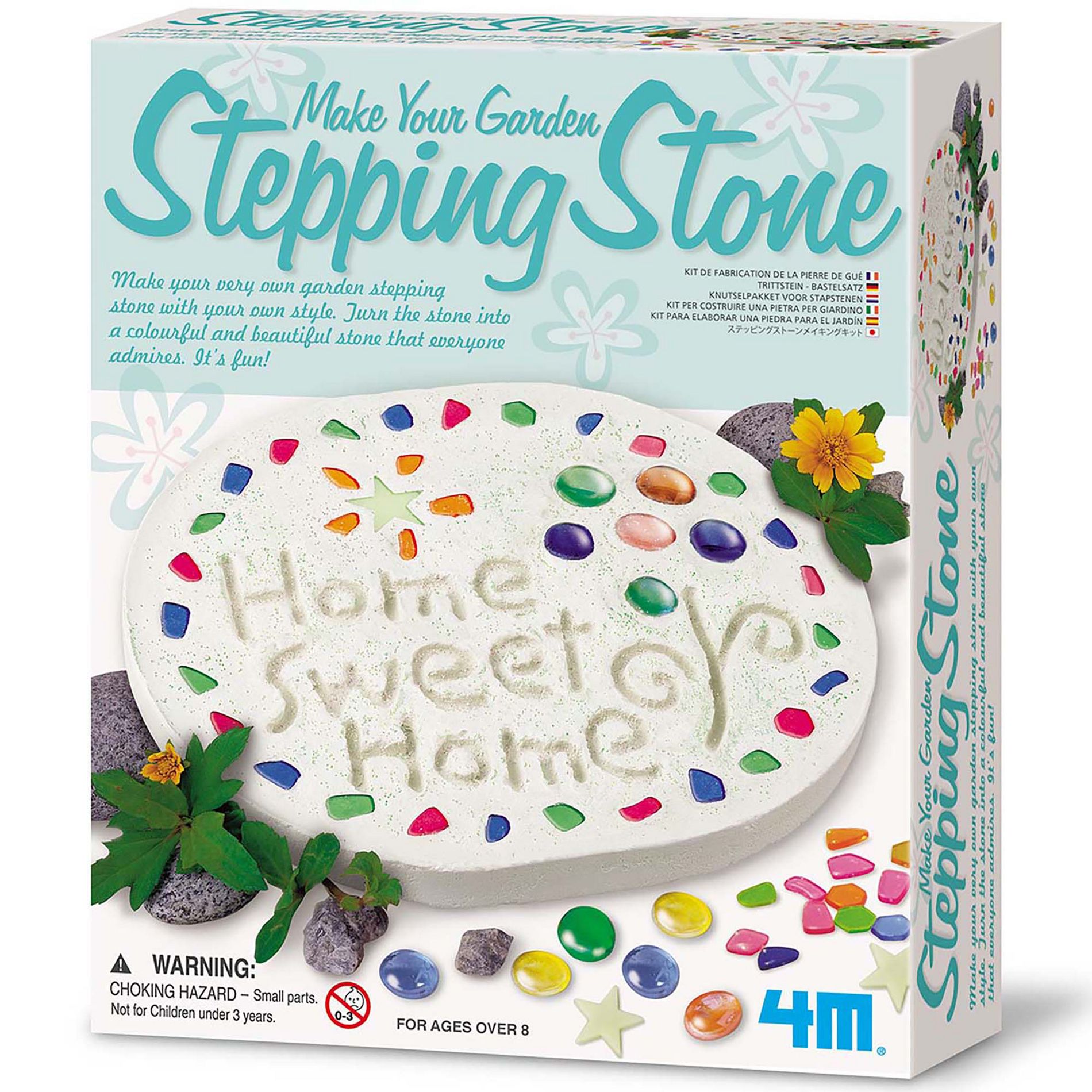 4M: Make Your Garden: Stepping Stone - DIY Ceramic Yard Decor Kit, Arts & Craft