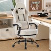SEVOBAL Office Chair Desk Chair Computer Chair Office Chairs with Lumbar Support Swivel Rolling Easy Assembly Home Gift, Beige, 25.2"*25.4"*48.4" - 2 of 4