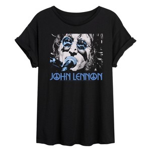 Women's - John Lennon - Jl Close Up Oversized Graphic T-Shirt - 1 of 4