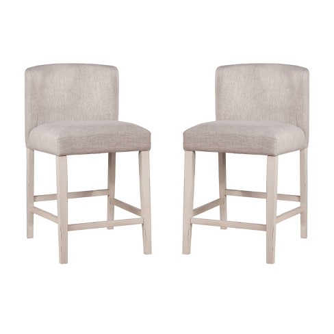 Set Of 2 Clarion Nonswivel Wing Arm, Counter Height Chairs With Arms