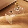 VEVOR Acrylic Coffee Table, C-Shaped Clear Acrylic End Table, 16.3 inch high Transparent Acrylic Side Table, for Coffee, Drink, Food, Snack - 2 of 4
