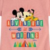 Girls' - Disney - Adventure Is Waiting With Tent Fitted Short Sleeve Graphic T-Shirt - 2 of 4