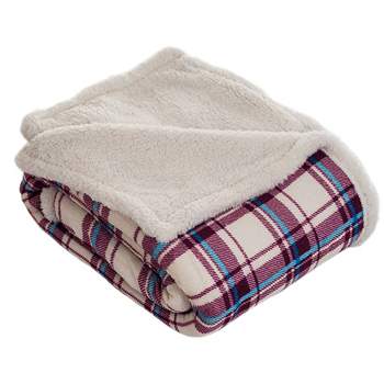 50"x60" Fleece Sherpa Throw Blanket Brown/White - Trademark Global