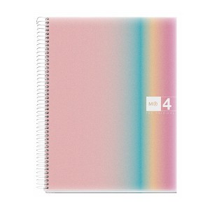 Miquel Rius 11" x 9" 4 Subject Notebooks with 120 Lined Sheets, Heavyweight Paper and Colorful, Ombre Poly Covers - 1 of 1