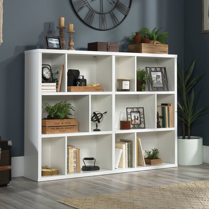 44.13&#34;12 Cubbies Horizontal Style Bookcase White - Sauder: Modern Display Shelves, Lightweight MDF Construction, Soft White Finish, 3 of 7