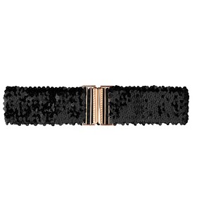 Allegra K Womens Elastic Waist Belt Sequins Decor Metal Interlock Buckles Belts for Dresses 1 Pc - 1 of 4
