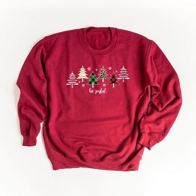 Simply Sage Market Women's Graphic Sweatshirt Be Joyful Trees