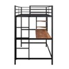 Bellemave Twin Size Loft Bed with Desk and Storage Shelves,Heavy-Duty Loft Bed Twin ,Metal Loft Bed Frame with Safety Guardrail,Space-Saving,Black - 4 of 4