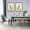 AZL1 Life Concept Wall Art 2 Piece Heron Bird Framed Replaceable Canvas Prints Wood Frame for Modern Nature Home Decor, Green, 25.2"*19.2"*3.6" - 2 of 4