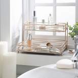 Two Tier Large Vanity Tower Rose Gold - Bath Bliss